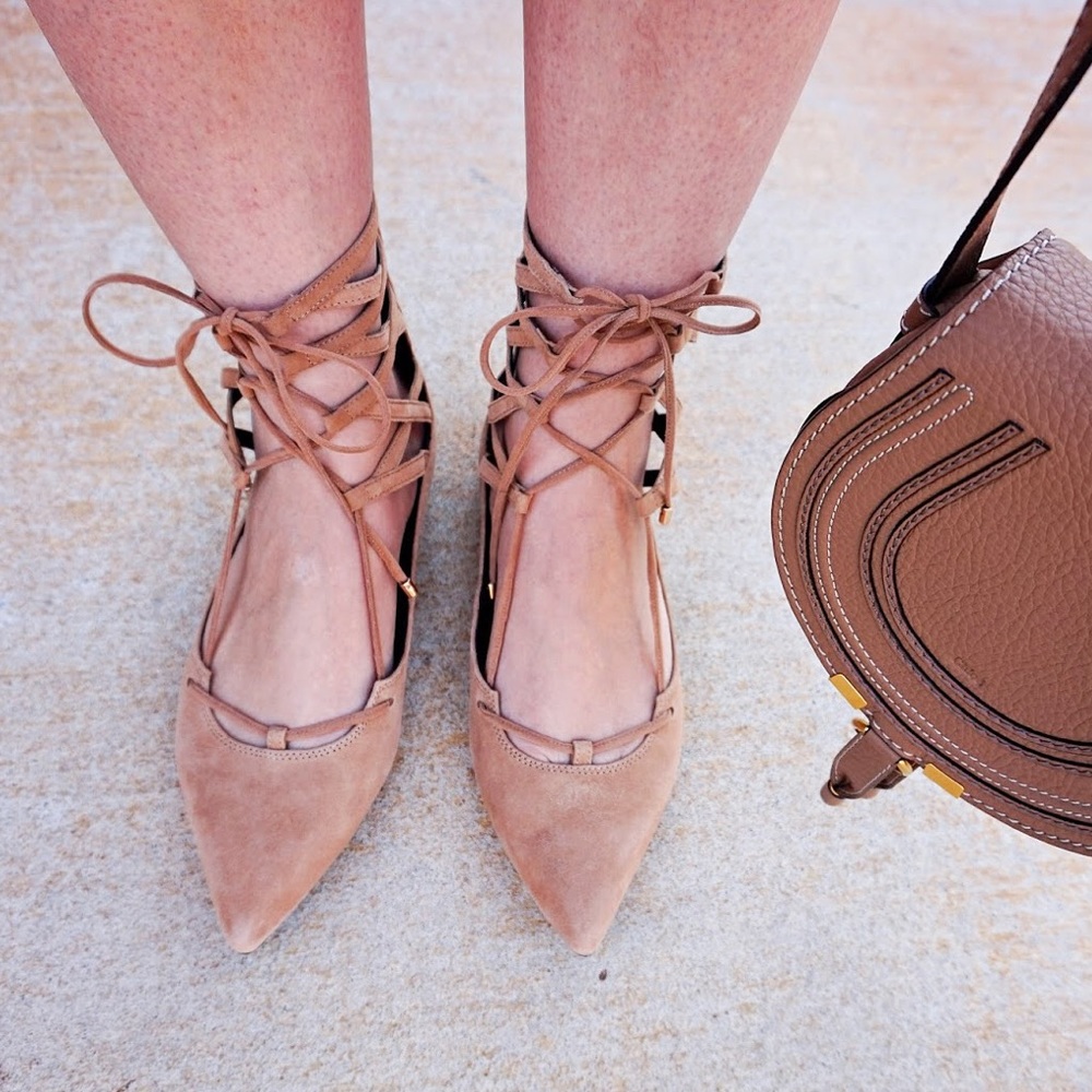 Jeffery Campbell Atrium Camel Gladiator Flats